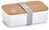 Zeller Present Lunchbox Polyprophylen (PP) Bambus Silikon (1-tlg) weiß