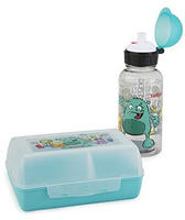 Emsa 518138, Emsa Brotdose & Trinkflasche Kinderset 518138 | Lunchbox mit Trennwand 