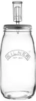 KILNER Fermentier-Set 3l, Einmachglas mit Silikonventil im Deckel transparent
