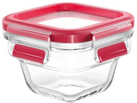 Emsa Aufbewahrungsbecher "Clip & Close Glas" 0,18 Liter, quadratisch,...