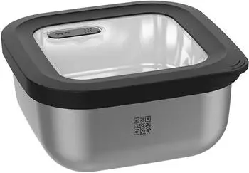 GEFU Frischhaltedose Provido Quadratisch 400 ml (Frische- Und Vorratskontrolle Per App)