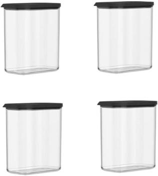 Rosti Mepal 4-tlg. Vorratsdosen Spar-Set Modula 1500 ml Schwarz / Black Edition