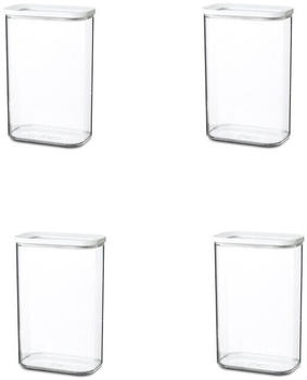 Rosti Mepal 4-tlg. Vorratsdosen Spar-Set Modula 2000 ml Wei&szlig;