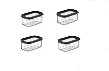 Rosti Mepal 4-tlg. Vorratsdosen Spar-Set Modula 425 ml Schwarz / Black Edition