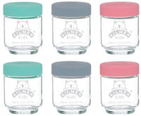 Kilner Vorratsglas 0025.017 Babygl&auml;ser, mit Silikondeckel, 0,19 Liter, rund,