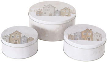 Boltze 3 tlg Set Gebäckdosen Houses (2024390)
