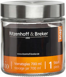 Ritzenhoff & Breker Vorratsglas mit Deckel Vio 700 ml transparent rund (812077)