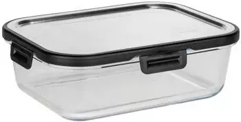 Wenko Glas Frischhaltedose Steel 1,5 L