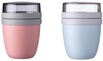 Rosti Mepal Lunchpot Ellipse Mini 2-er Set nordic pink/old blue