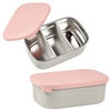 BEABA 914002, BEABA Lunchbox aus Edelstahl - velvet grau/dusty rosa rosa/pink