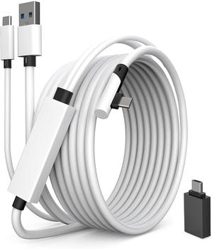 Tiergrade Meta Quest 2 2-in-2 Link Cable 5M White