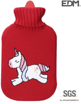 GreenIce Unicorn Hot water Bottle E3-76778 red