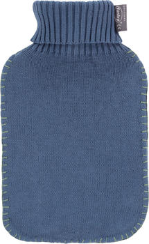 Fashy Wärmflasche mit Bezug Strickbezug Rollkragen 2l Blau (6715-58)