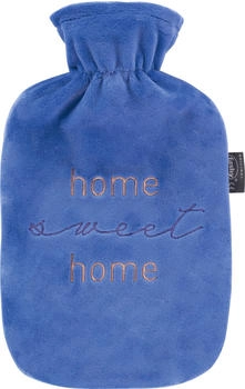 Fashy Wärmflasche mit Bezug 2l Blau Home Sweet Home (67416)