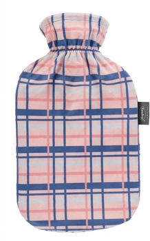 Fashy Wärmflasche mit Bezug Karodesign Apricot 2l (67436-35)