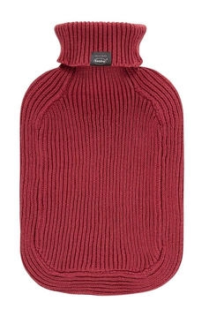 Fashy Wärmflasche mit Rollkragen Strickbezug 2l Rot Rostrot (67429-42)
