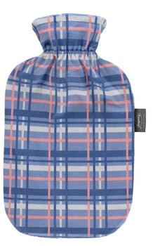 Fashy Wärmflasche mit Bezug Karodesign Blau 2l (67436-56)