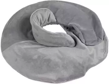 Vital Comfort Nacken-W&auml;rmflasche mit breitem Trichter, Klettverschluss und Nackenfleece grau (115927)