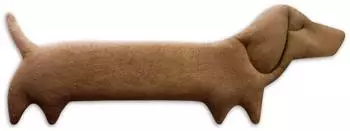 Leschi W&auml;rmekissen Hund braun, Bio-Baumwolle, 52x20cm (37238)