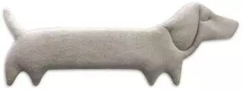 Leschi W&auml;rmekissen Hund grau, Bio-Baumwolle, 52x20cm (37234)