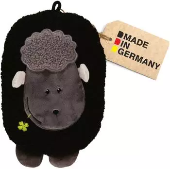 Hugo Frosch &Ouml;ko-W&auml;rmflasche 0,8L Kinder, Flauschbezug Lamm schwarz/wei&szlig;