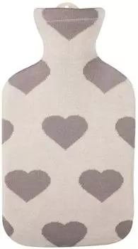 Sänger Wärmflasche 2,0l mit Strickbezug "Herz-As" (R81991)