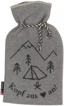 David Fussenegger Silvretta Wärmflasche „Kopf aus" 2L, dunkelgrau (9880/90)