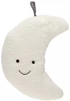 Fashy Wärmflasche Mond mit Kuschelbezug, Leuchteffekt, 0,3L, beige