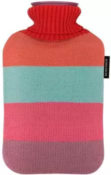 Remember Wärmflasche "Lilli" mit bunten Strickbezug