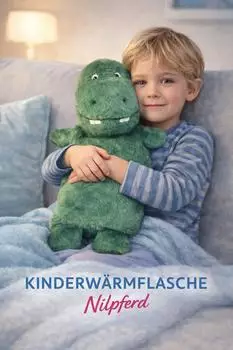 Antonio Kinder Wärmflasche 0,7 Liter mit Bezug Dino 37cm