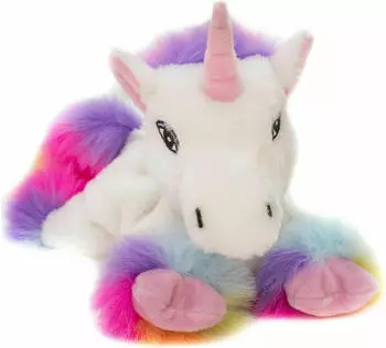 Habibi Plush Wärmetier Einhorn Rainbow mit Körnerkissen (1943)