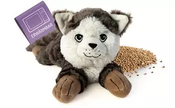Habibi Plush Classic Wärmetier Katze getigert, Plüsch (1871)