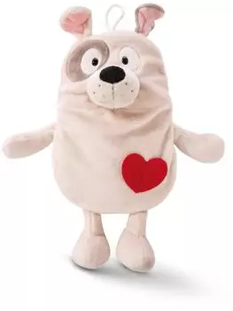 NICI W&auml;rmflasche Winter Hund 350 ml 2in1 - weiches Kuscheltier & W&auml;rmflasche in einem