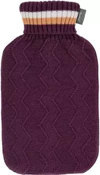 Fashy Wärmflasche mit Rollkragen-Strickbezug 2,0L burgund (67457 46)