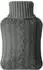 LuxusKollektion Wärmflasche 2L mit Strickbezug, dunkelgrau