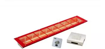 Infraworld VITALlight-IPX4 Infrarotstrahler-Set 500W Eckeinbau, rot, silbergrau (B3446)