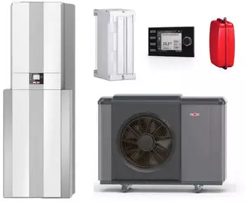Wolf Wärmepumpen-Center CHC-Monoblock 10/300-50S inklusive CHA10/400V, Warmwasserspeicher, Trennpufferspeicher + Bedienmodul (9146848)