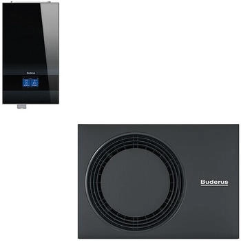 Buderus Logaplus WLW186i-7 AR 12 E mit integriertem Heizstab, schwarz (7739624130)