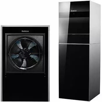 Buderus Logatherm WLW196i-14 IR T190 mit integriertem Warmwasserspeicher 190l schwarz (7739610136)