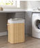 Songmics Wäschekorb LCB10Y, natur, mit Deckel, aus Bambus, faltbar, 40x60x30 cm, 72 Liter