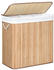Songmics Wäschekorb LCB091N01 braun, mit 3 Fächern, aus Bambus, 60x61,5x40 cm, 150 Liter