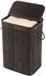 Songmics Wäschekorb LCB10B, schwarz, mit Deckel, aus Bambus, faltbar, 40x60x30 cm, 72 Liter