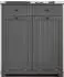 SoBuy Wäscheschrank mit 2 Wäschesäcken 78x91x38cm dunkelgrau
