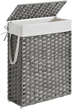 Songmics Wäschekorb schmal 46x20x6 cm taubengrau (LCB164G01)