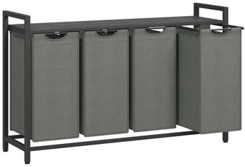 Vasagle W&auml;schekorb 4 x 40 L / 116x33x72 cm schwarz-grau
