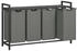 Vasagle Wäschekorb 4 x 40 L / 116x33x72 cm schwarz-grau