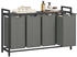 Vasagle Wäschekorb 4 x 40 L / 116x33x72 cm schwarz-grau