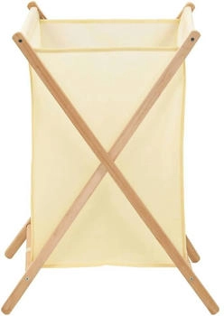 vidaXL W&auml;schekorb Zedernholz und Stoff Beige 42x41x64 cm - 246440