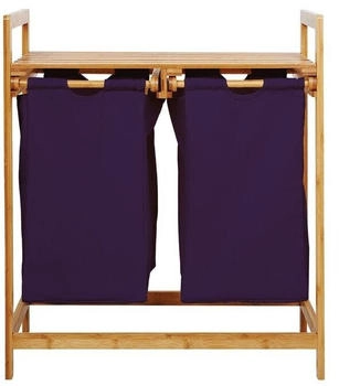Lumaland W&auml;schekorb Bambus 73 x 64 x 33 cm &ndash; Lila