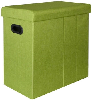Dune Design Faltbarer Wäschekorb 70L Leinen-Optik Grün - grün Textil 16181